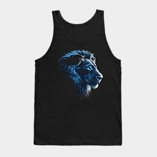 Lion Artwork, Blue Eyes, Animal Motif, Art Lion Tank Top